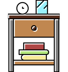 Nightstand Furniture Color Icon