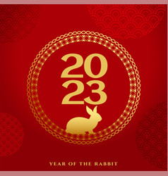 2023 Chinese Year Of Rabbit Cultural Red