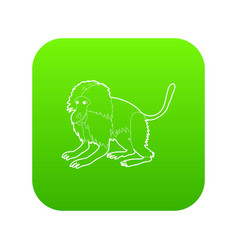 Gelada Monkey Icon Green