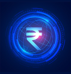 Indian Digital Money Background In Global