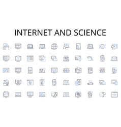 Internet And Science Line Icons Collection