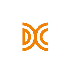 Letter D X And C Outline Geometric Symbol Simple