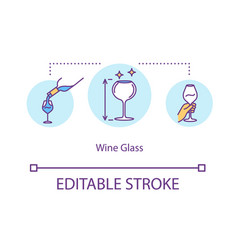 Wine Glass Concept Icon Clear Drinkware To Serve