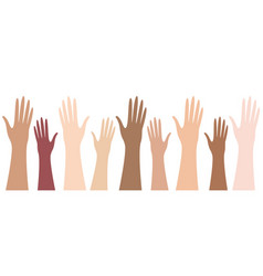 Diversity Human Hands Raised