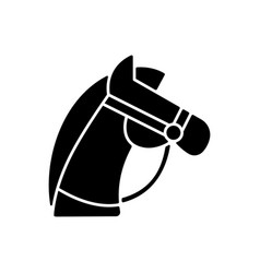 Horseback Riding Black Glyph Icon