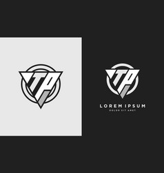 Letter Tp Triangle Logo Icon Modern Stylish