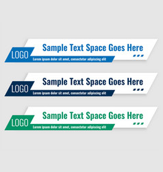 Lower Third Banner Template In Three Colors