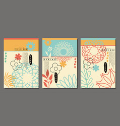 Retro Floral Patterns Set