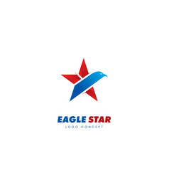 Eagle Star Logo Design Template Flat Style