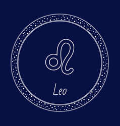 Leo Astrology Zodiac Sign Isolated In Circle Lion