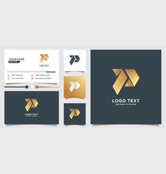 Initial P Logo Template With Golden Concept