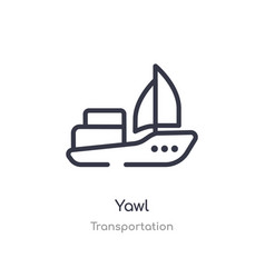 Yawl Outline Icon Isolated Line From