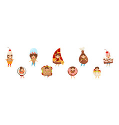 Cheerful Kids Wearing Fast Food Costumes