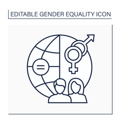 Gender Equality Line Icon