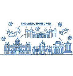 Great Britain Edinburgh Winter City Skyline