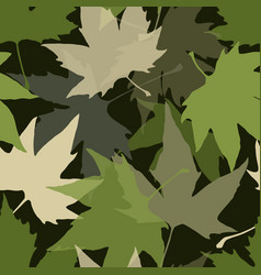 Camouflage Seamless Pattern Of Leaves