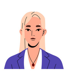 Young Business Woman With Blonde Long Hair Avatar