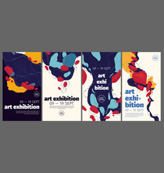 Art Exhibition Posters With Abstract Painting