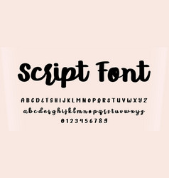 Handwritten Script Font Brush Font Isolated