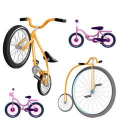 Image Of A Set Of Four Different Bicycles