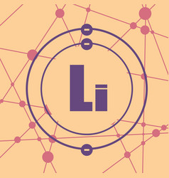 Lithium Chemical Element Sign With Atomic Number