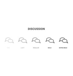 Discussion Icon Thin Regular Bold And More Style