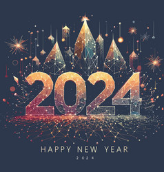 Happy New Year 2024 With Fireworks Luxury