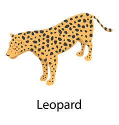 Leopard Icon Isometric Style