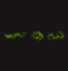 Realistic Green Smoke Bad Smell Or Gas Clouds