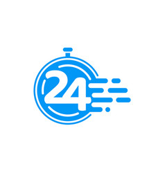 24 Hours Service Logo Symbol Icon Design