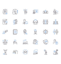 Administrative Staff Line Icons Collection