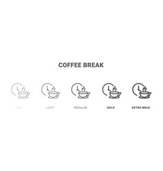 Coffee Break Icon Thin Regular Bold And More