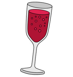 Glass Of Wine Cartoon Colored Clipart