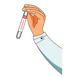 Hand Holding A Test Tube Of Monkeypox Virus