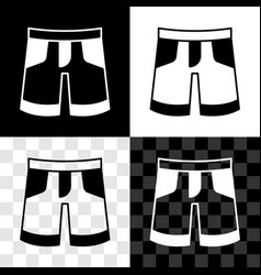 Set Short Or Pants Icon Isolated On Black