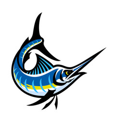 Big Blue Marlin Fish Mascot Design