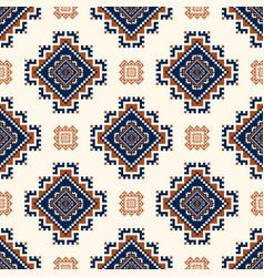 Ethnic Geometric Square Tile Pattern