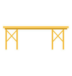 Golden Wooden Table Design With Sturdy Legs