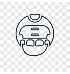 American Football Helmet Concept Linear Icon