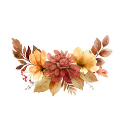 Autumn Floral Clipart Fall Wreath Terracotta