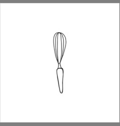 Doodle Wire Whisk Icon In Hand Drawn