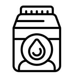 Milk Drop Pack Icon Outline Vegetable Soy