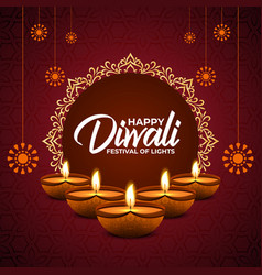 Diwali Festival Of Lights With Diyas Banner