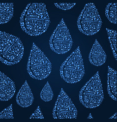 Go Green Pure Water Dropseamless Pattern