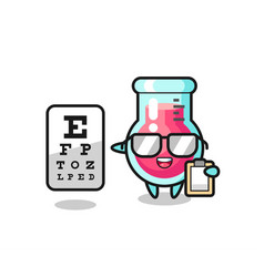 Laboratory Beaker Mascot As An Ophthalmology