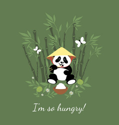 Little Hungry Panda Eat Rice For Children