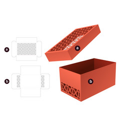 Stenciled Pattern Box With Lid Die Cut Template