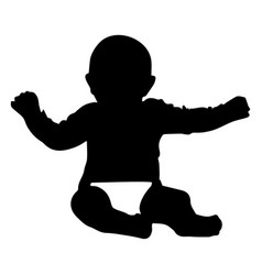 Baby Giving Hug Silhouette High Quality