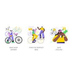 Bike Rental Isolated Cartoon