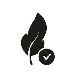 Feather Hypoallergenic Concept Silhouette Icon